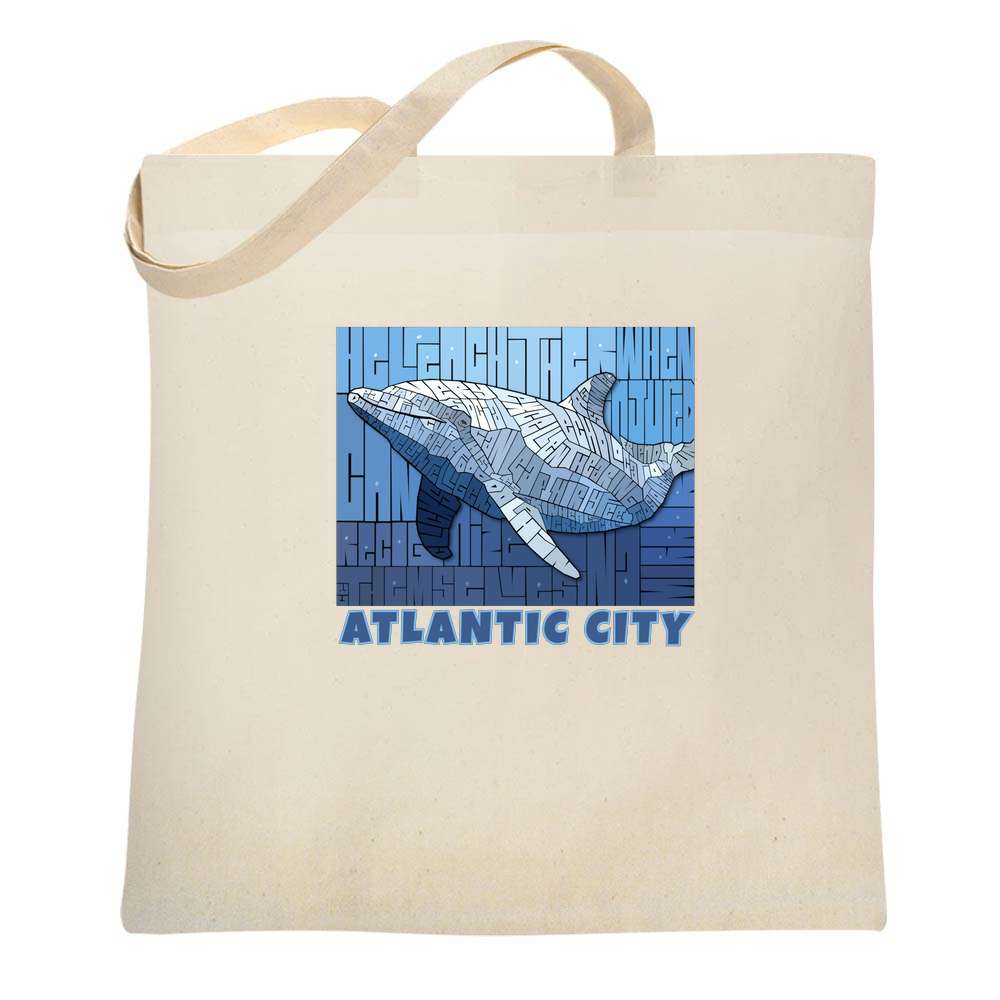 Curtis Epperson Dolphin Atlantic City Mosaic Art Tote Bag
