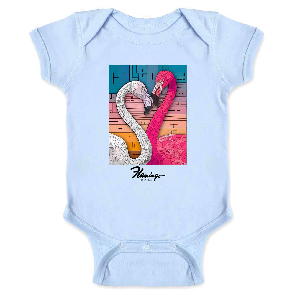 CUSTOM Curtis Epperson Flamingo With Logo Baby Bodysuit