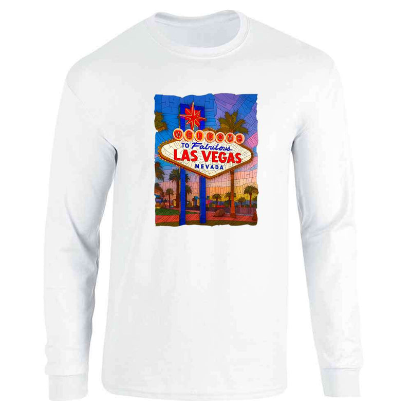 Curtis Epperson Las Vegas Welcome Sign Word Art Long Sleeve