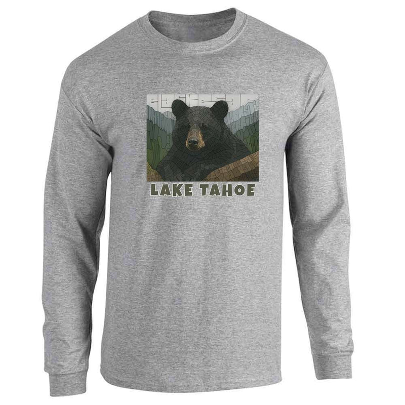 Curtis Epperson Lake Tahoe Bear Mosaic Word Art Long Sleeve