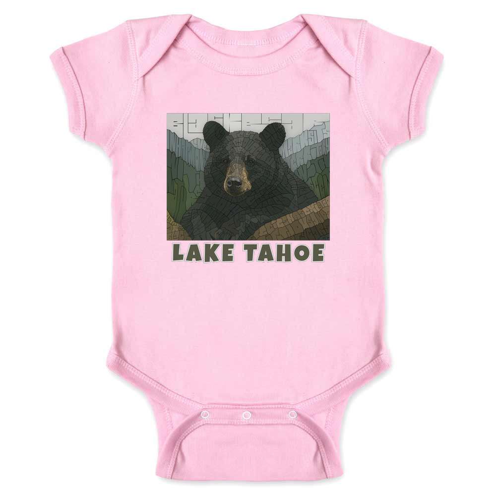 Curtis Epperson Lake Tahoe Bear Mosaic Word Art Baby Bodysuit