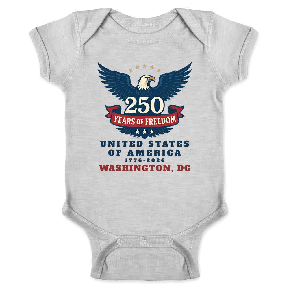 Freedom Eagle USA 250th Anniversary Washington DC Baby Bodysuit
