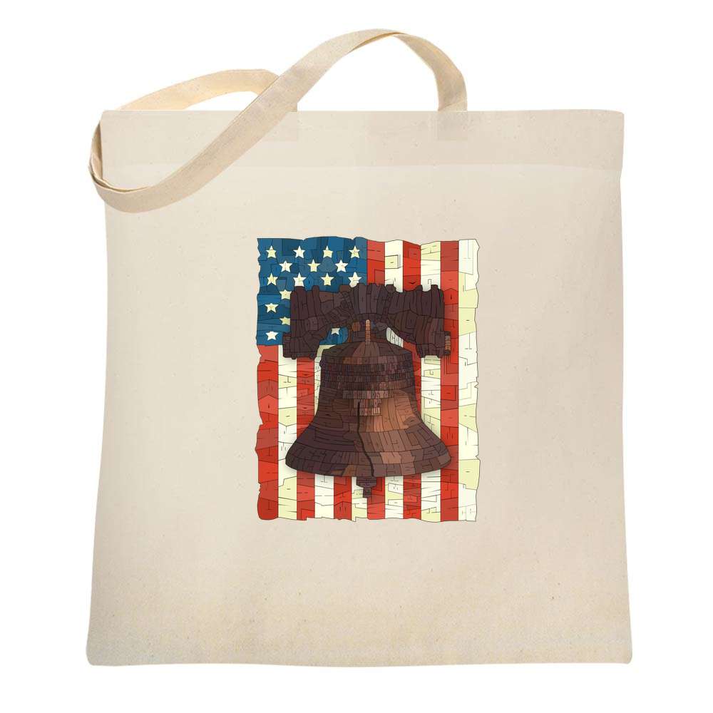 Curtis Epperson Liberty Bell Word Art Tote Bag