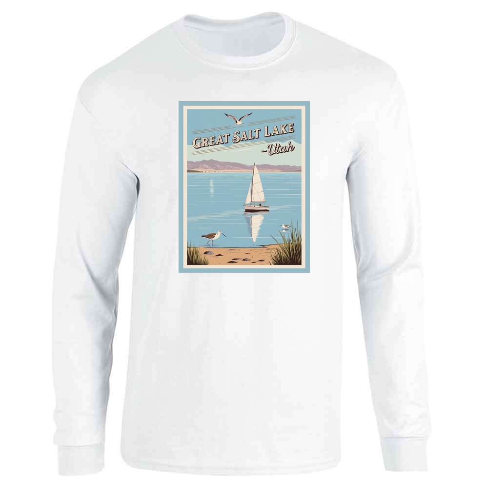Utah Great Salt Lake Retro Travel Long Sleeve