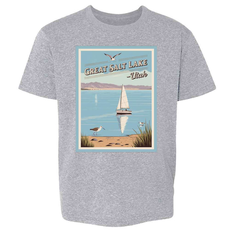 Utah Great Salt Lake Retro Travel Kids & Youth Tee