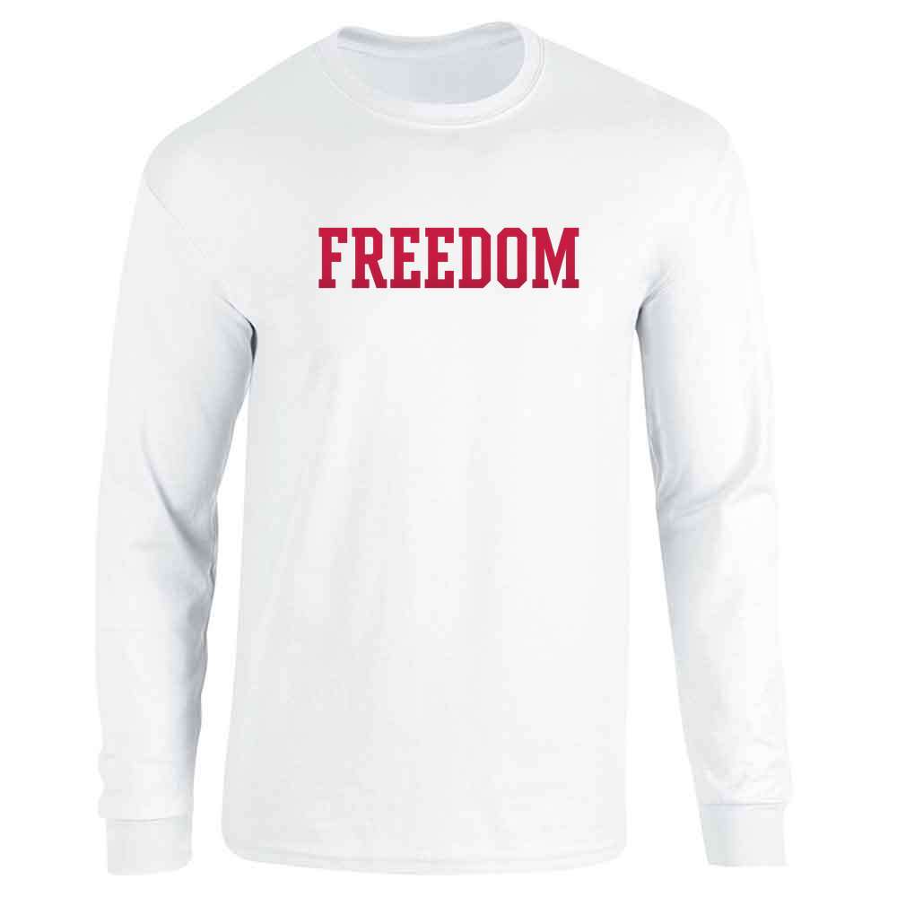Freedom Collegiate Style American Pride Patriotic Long Sleeve