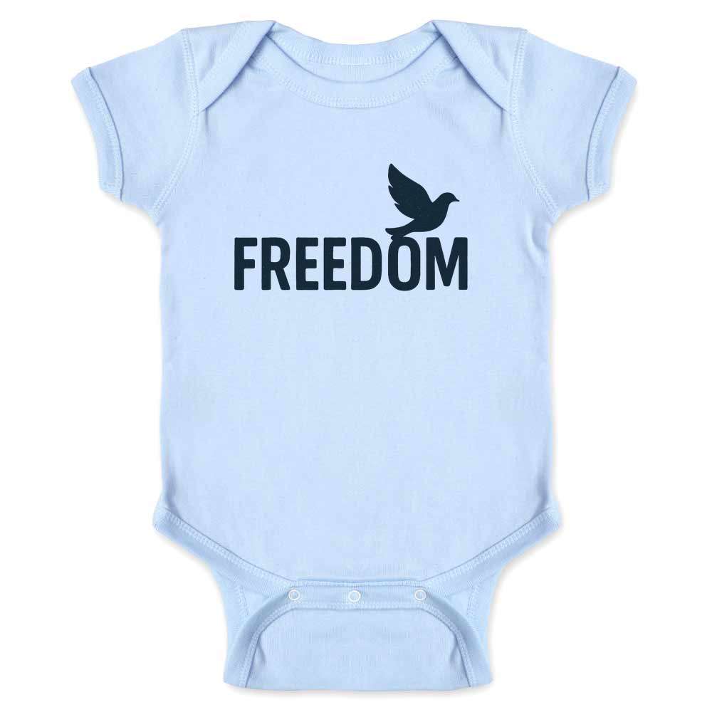 Freedom Dove American Pride Patriotic Baby Bodysuit