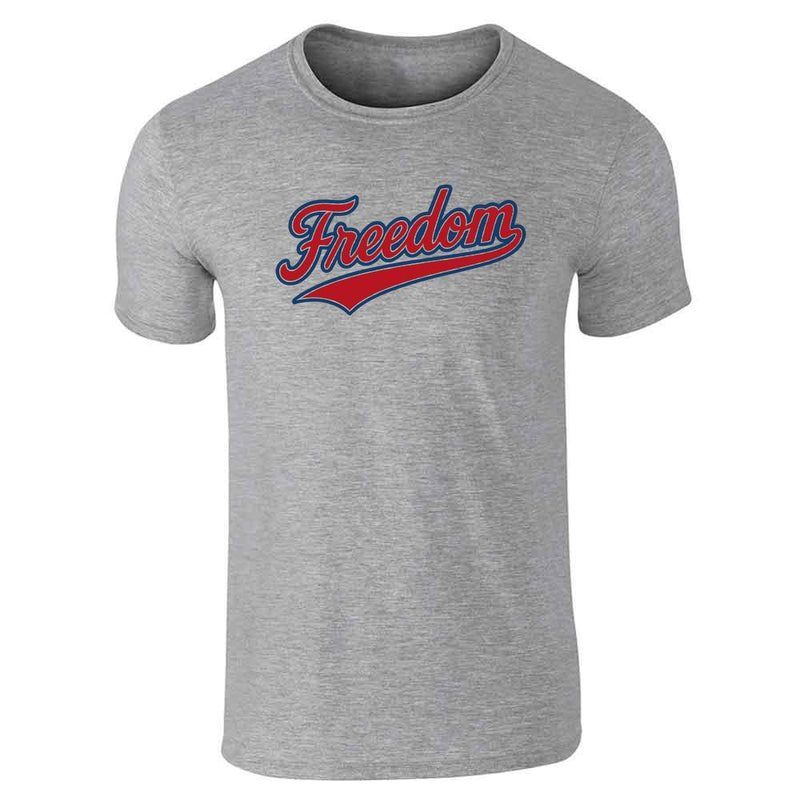 Freedom Baseball Swoosh American Pride Patriotic Unisex Tee
