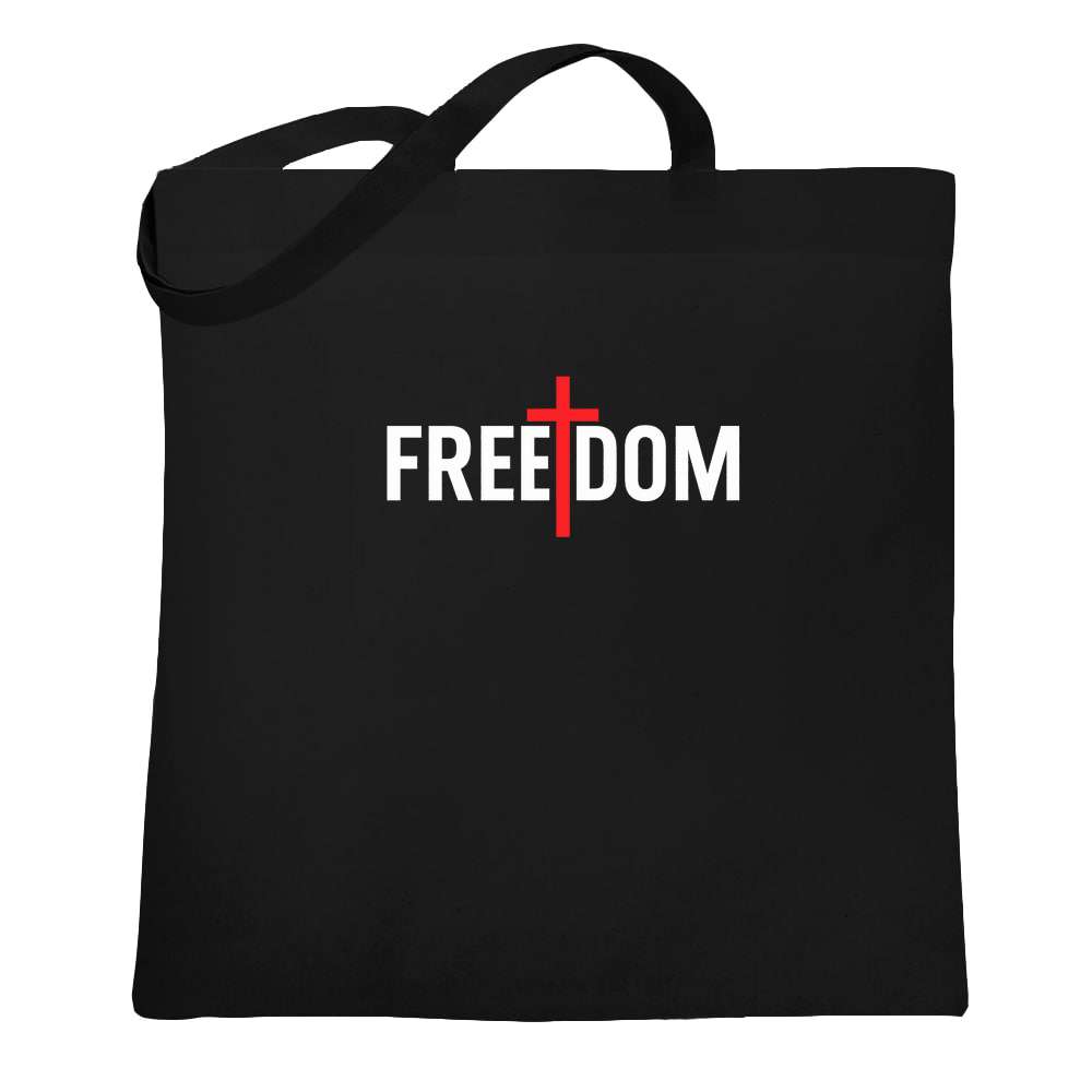 Freedom Cross Faith American Pride Patriotic Tote Bag