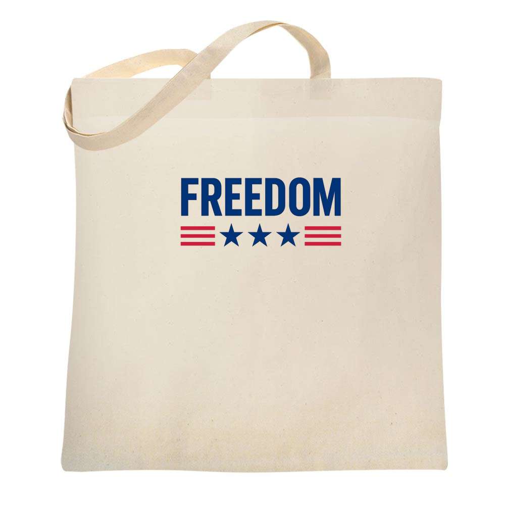 Freedom 3 Stars Military American Pride Patriotic Tote Bag