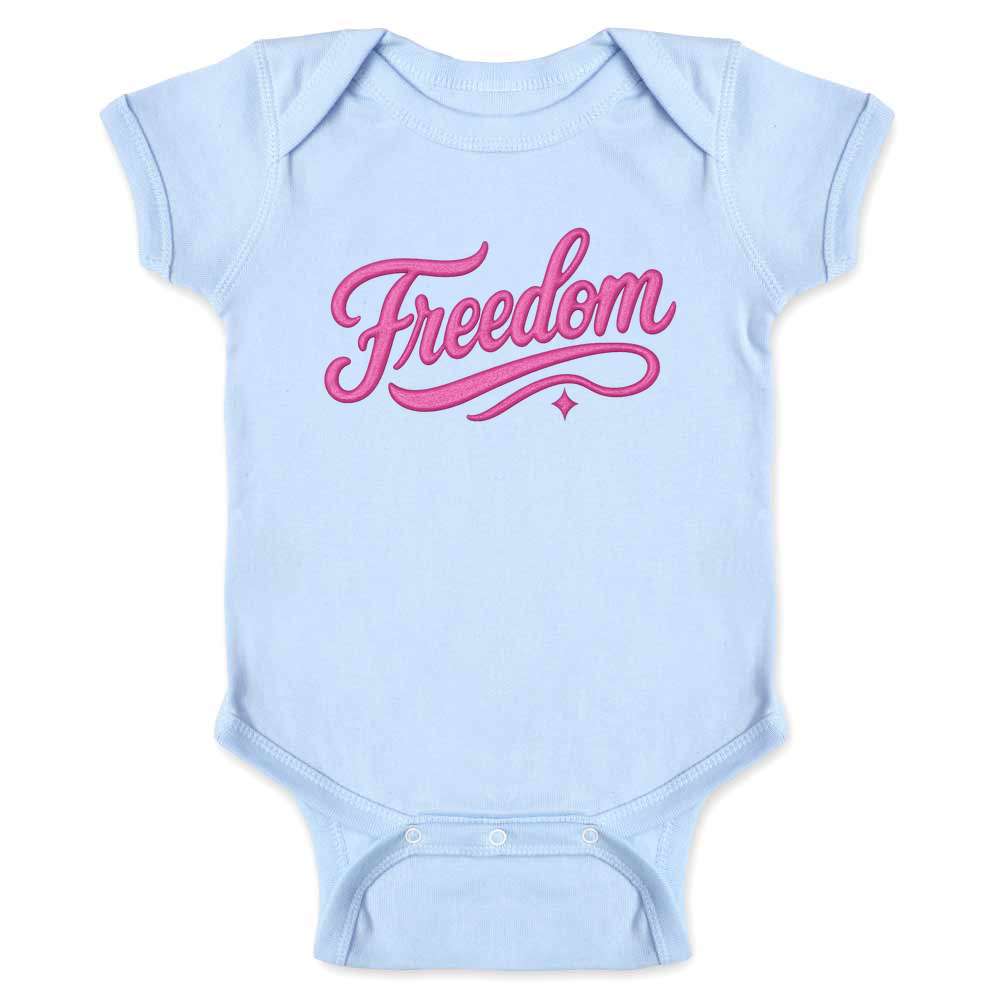Freedom Stylized American Pride Patriotic Baby Bodysuit