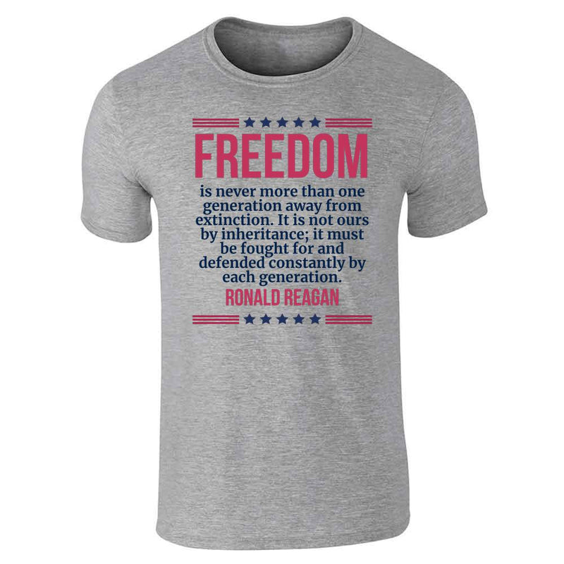 Freedom Ronald Reagan Quote American Pride  Unisex Tee