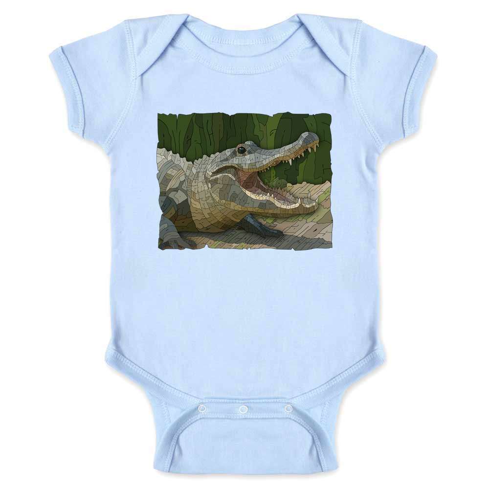Alligator Curtis Epperson Word Art Baby Bodysuit
