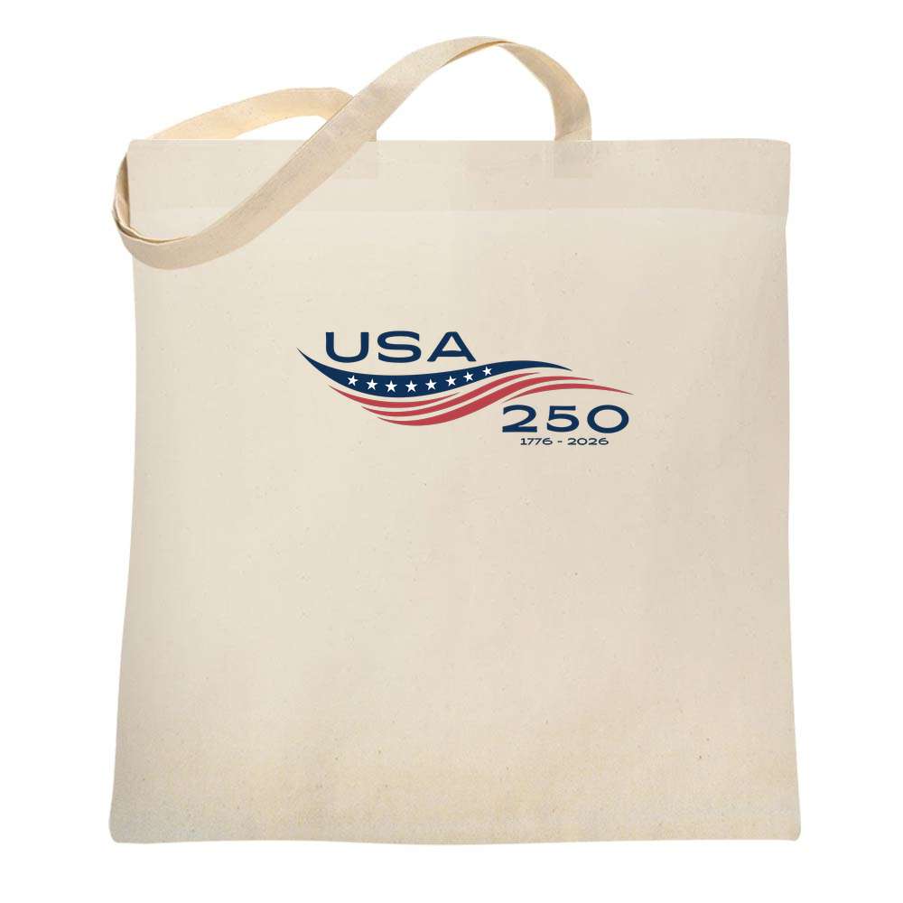 USA 250 Semiquincentennial Flowing Flag Tote Bag