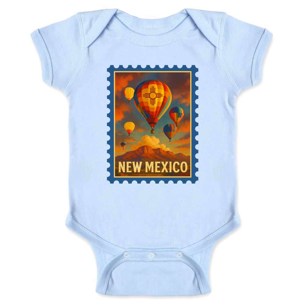 New Mexico Zia Balloon Festival Mountains Baby Bodysuit