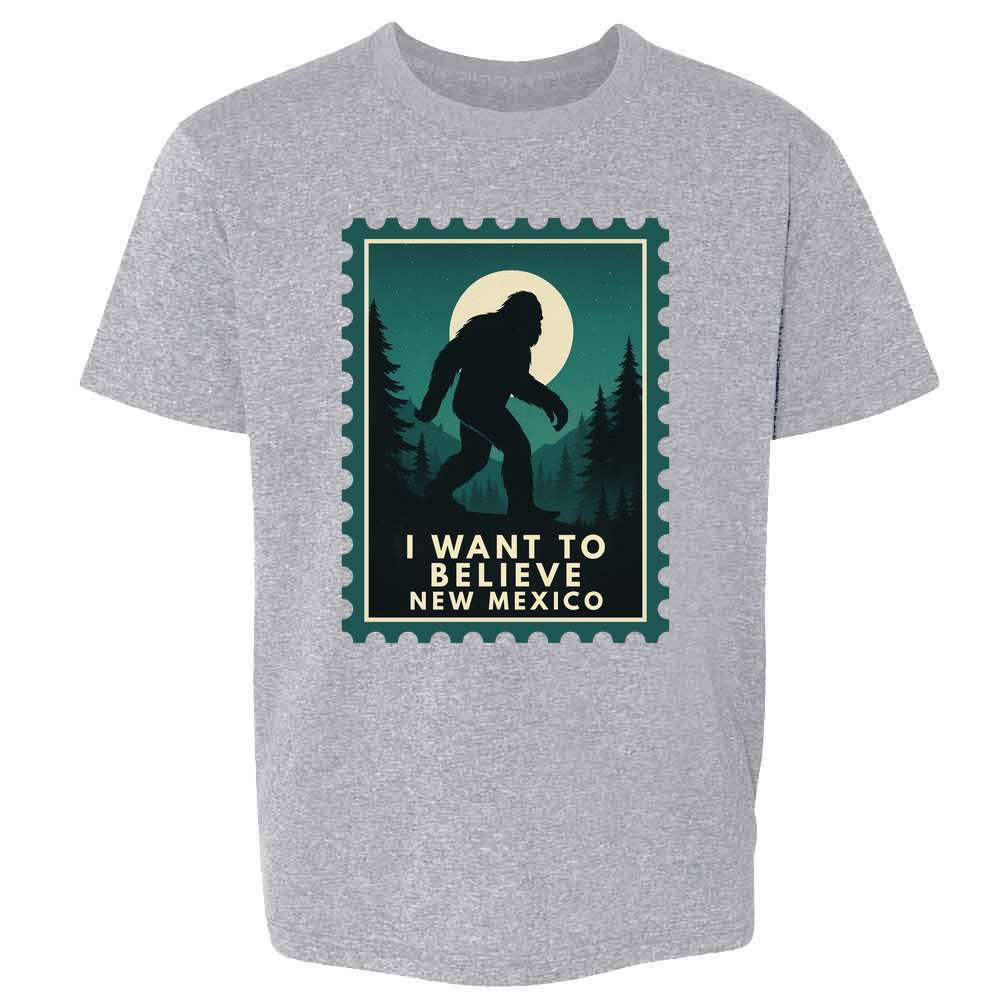 New Mexico I Want To Believe Bigfoot Sasquatch Kids & Youth Tee