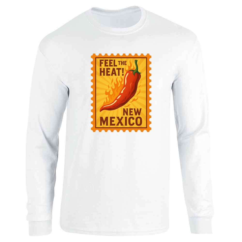 New Mexico Feel The Heat Hot Pepper Flaming Long Sleeve