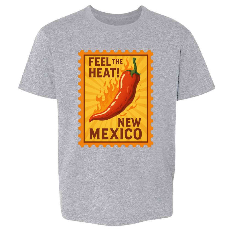 New Mexico Feel The Heat Hot Pepper Flaming Kids & Youth Tee