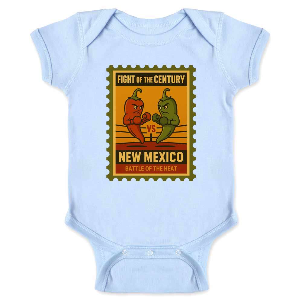 New Mexico Fight Of Century Red Vs Green Peppers Baby Bodysuit