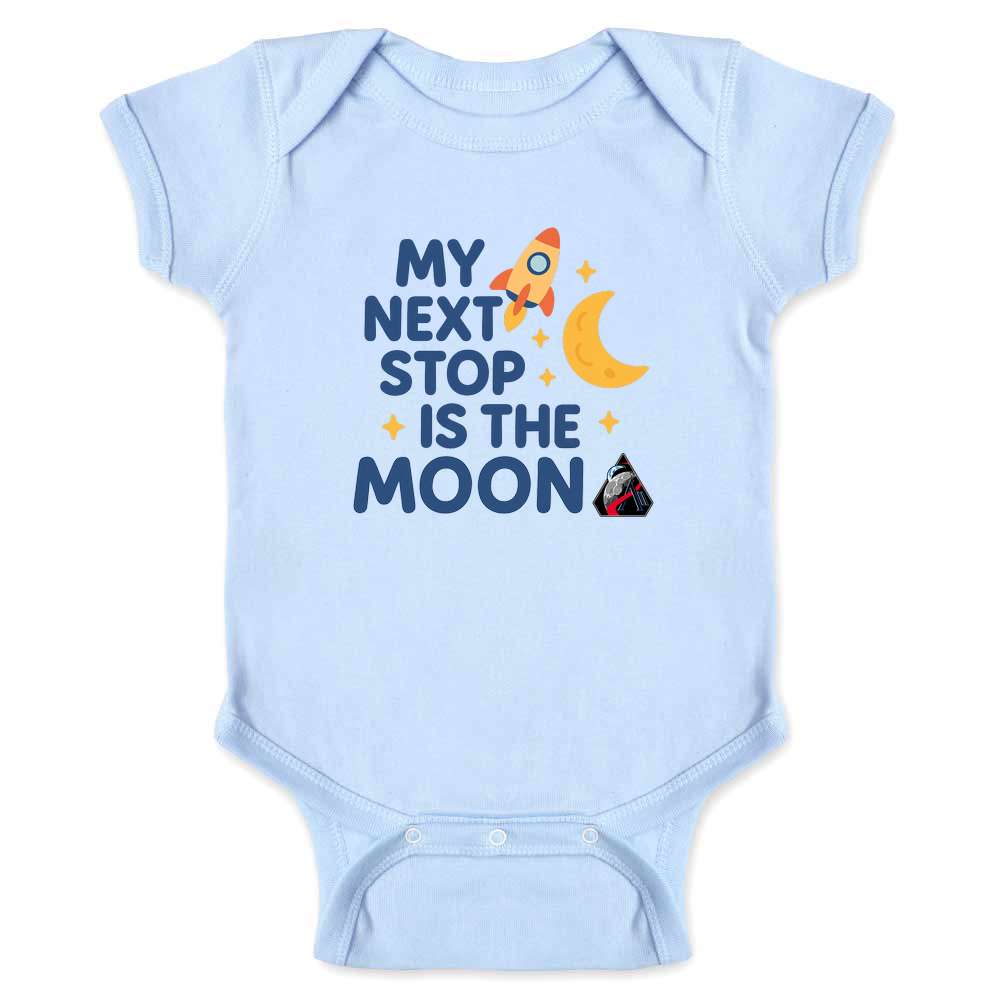 NASA Artemis II Program My Next Stop Is The Moon Baby Bodysuit
