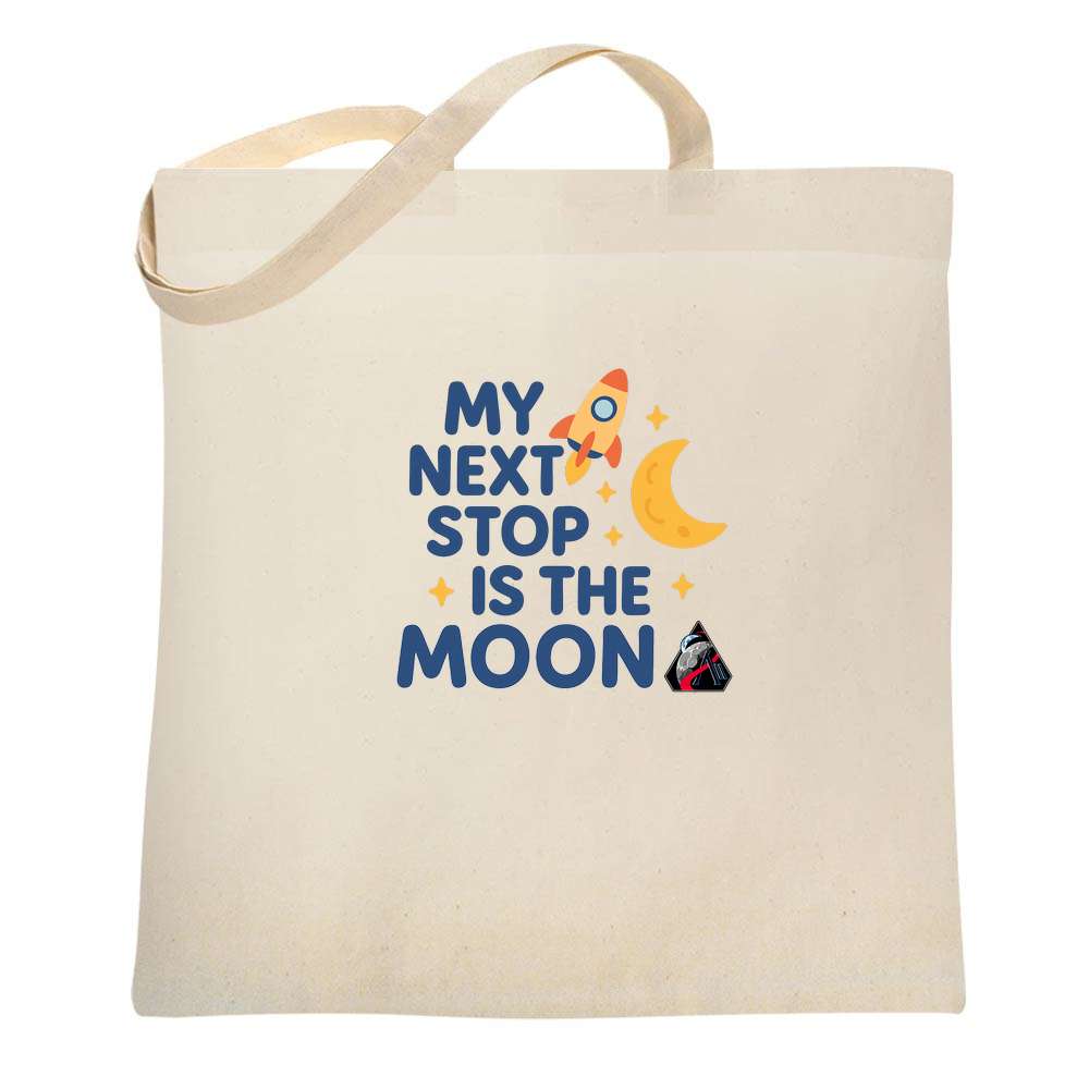NASA Artemis II Program My Next Stop Is The Moon Tote Bag