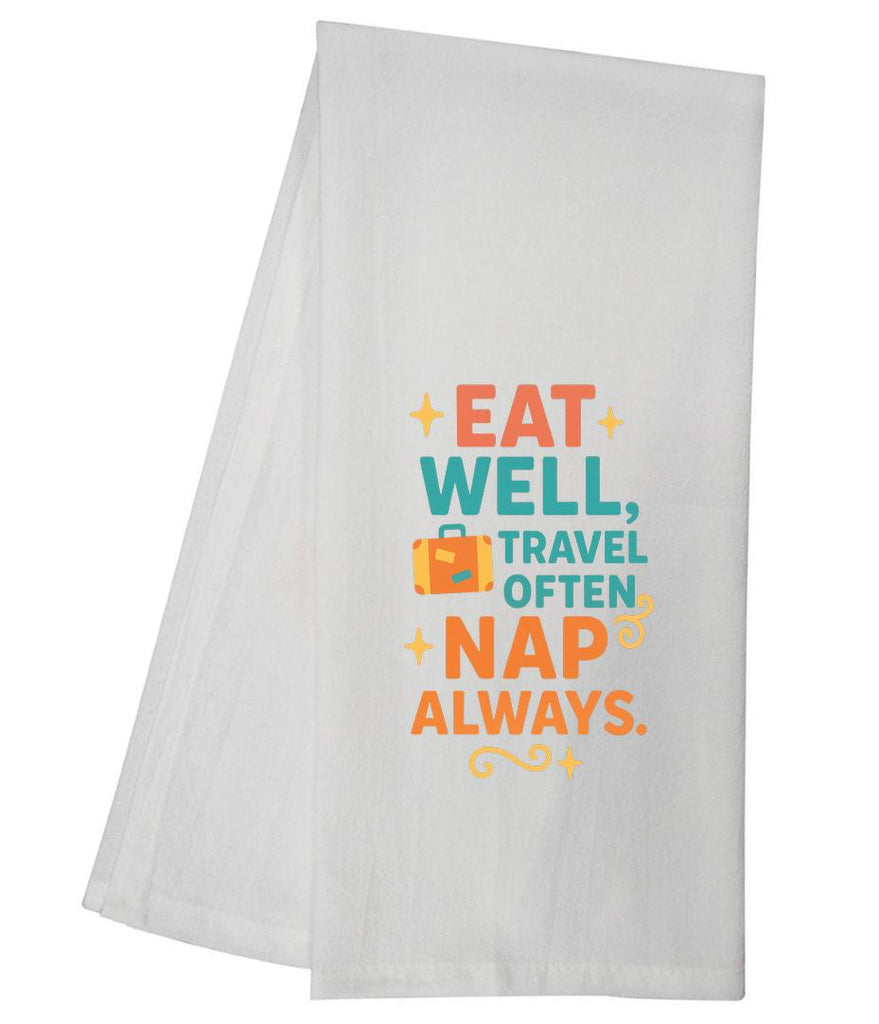 Eat Well Travel Often Tea Towel GGTT1684