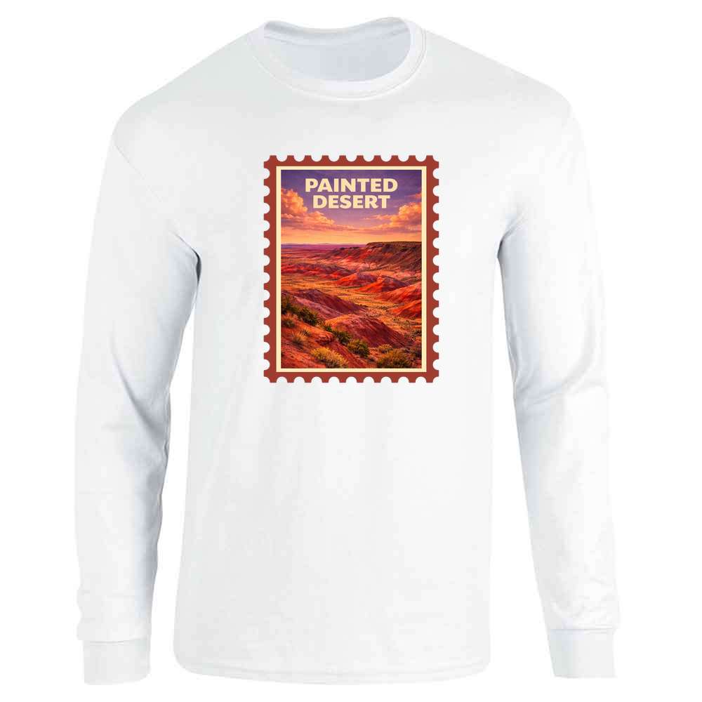 Arizona Painted Desert Badlands Retro Travel  Long Sleeve