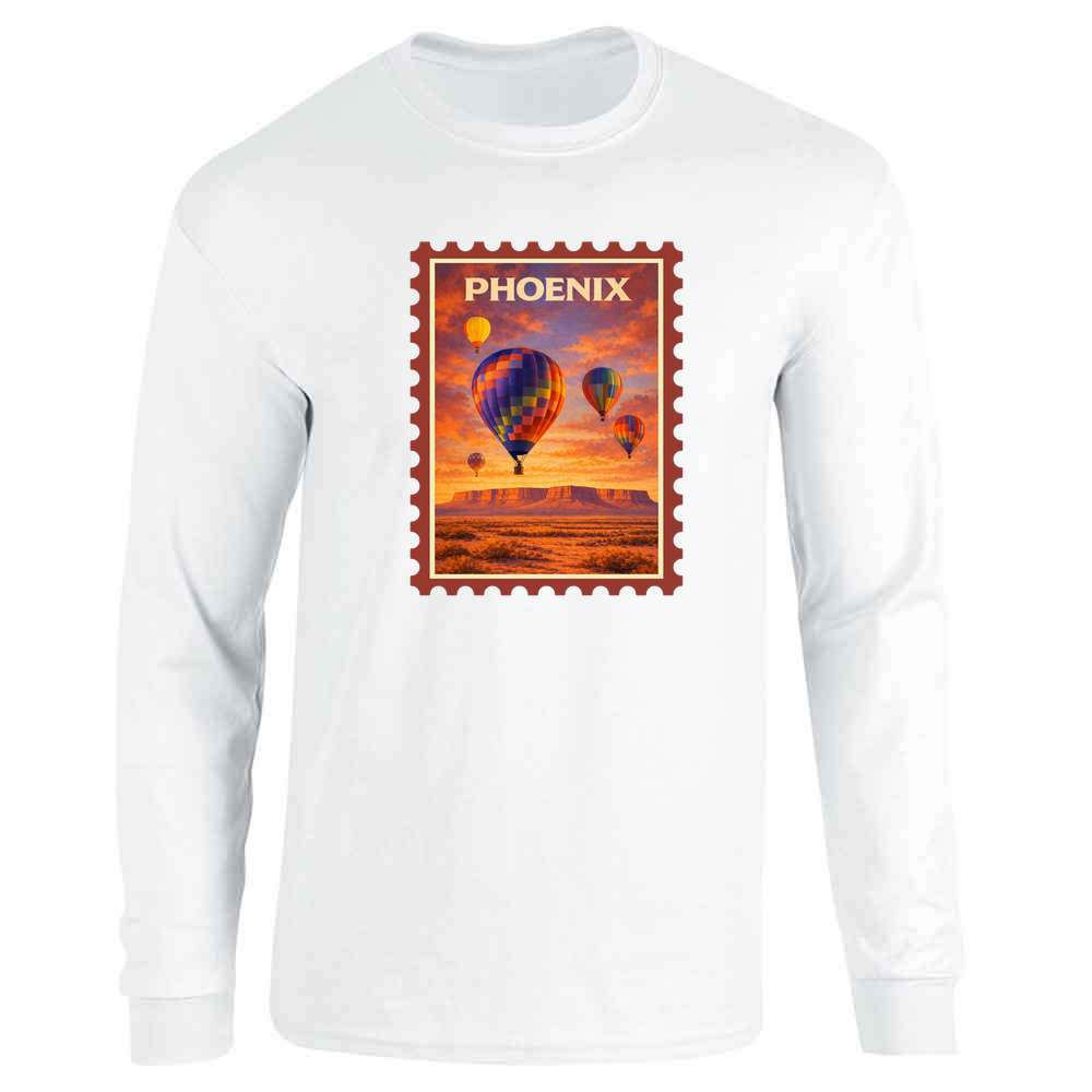 Arizona Phoenix Hot Air Balloon Retro Travel  Long Sleeve