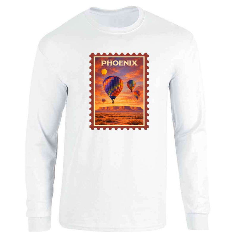 Arizona Phoenix Hot Air Balloon Retro Travel  Long Sleeve