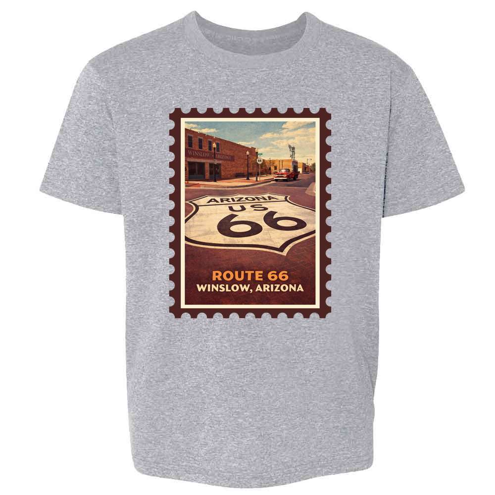 Arizona Winslow Corner Of Route 66 Retro Travel Kids & Youth Tee