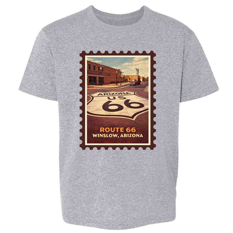 Arizona Winslow Corner Of Route 66 Retro Travel Kids & Youth Tee