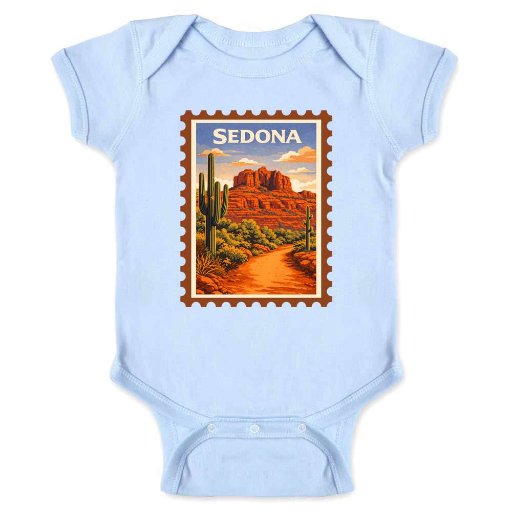 Arizona Sedona Desert Retro Travel Baby Bodysuit