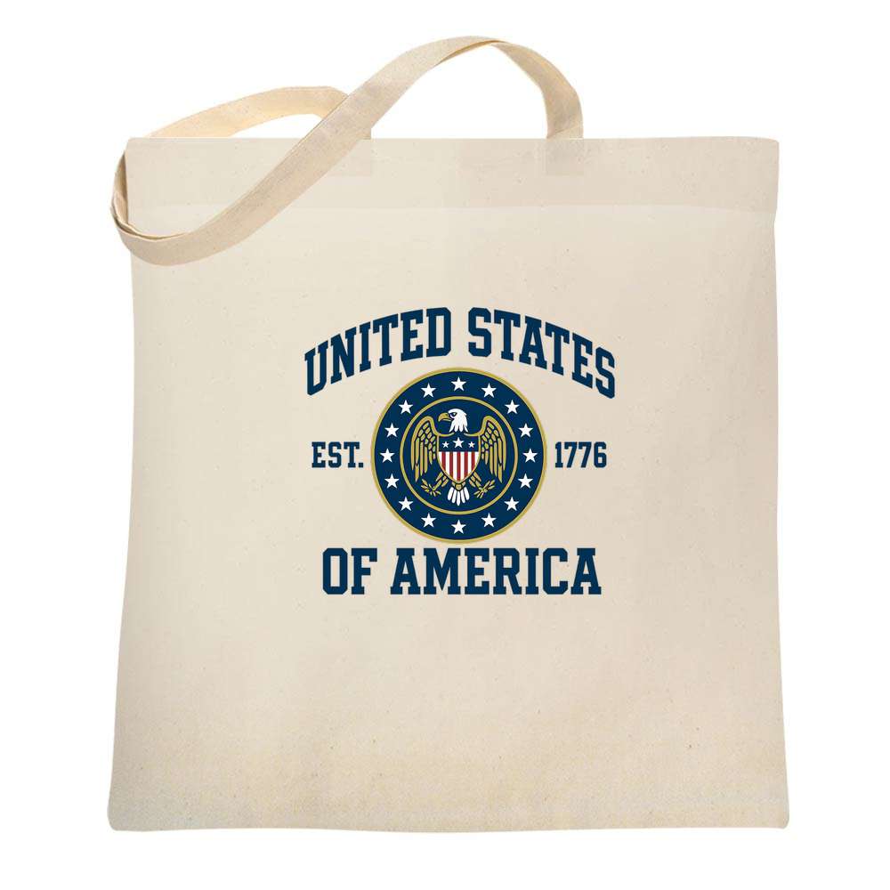 USA United States of America Patriotic Collegiate Tote Bag