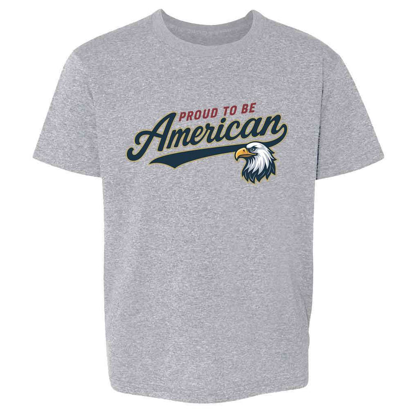 Proud To Be An American Baseball Swoosh Eagle Kids & Youth Tee