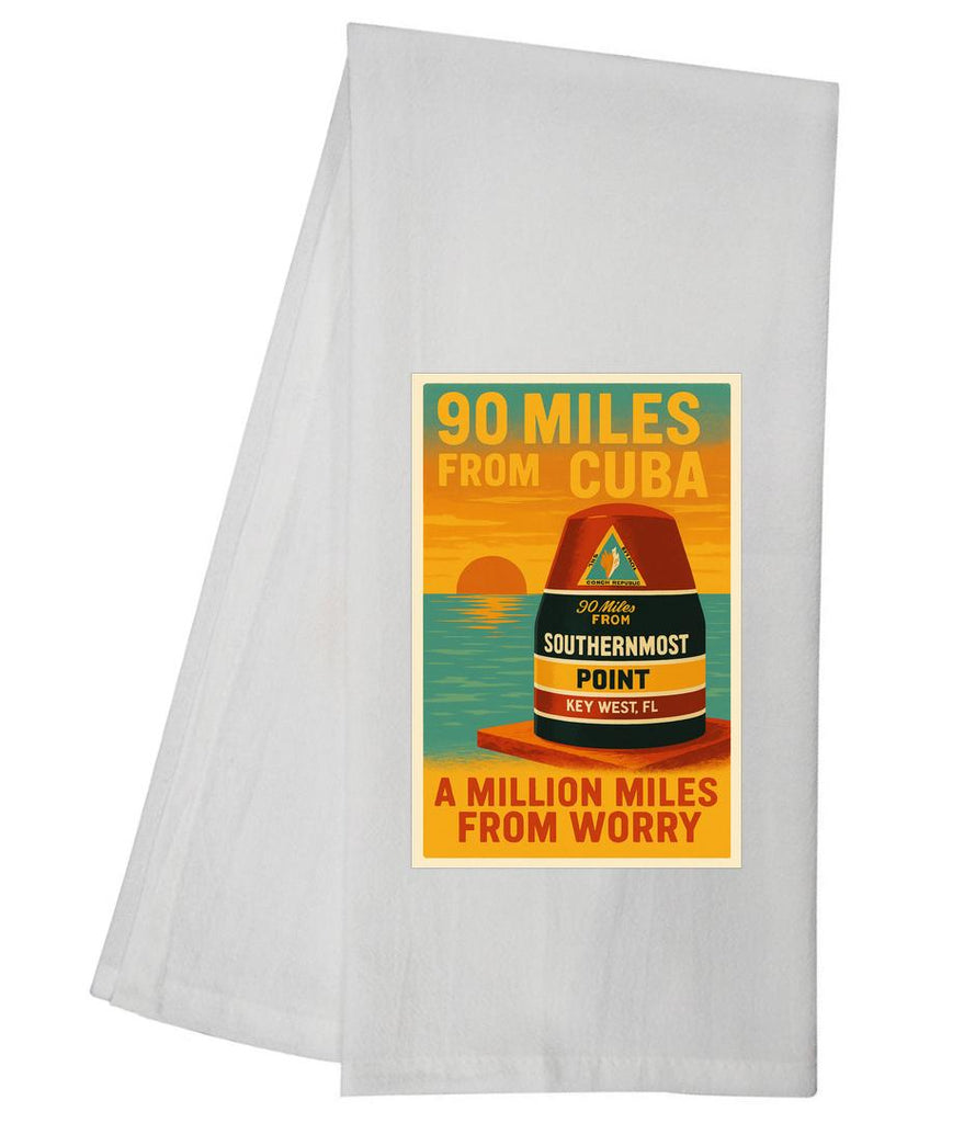 Key West 90 Miles From Tea Towel GGTT2010