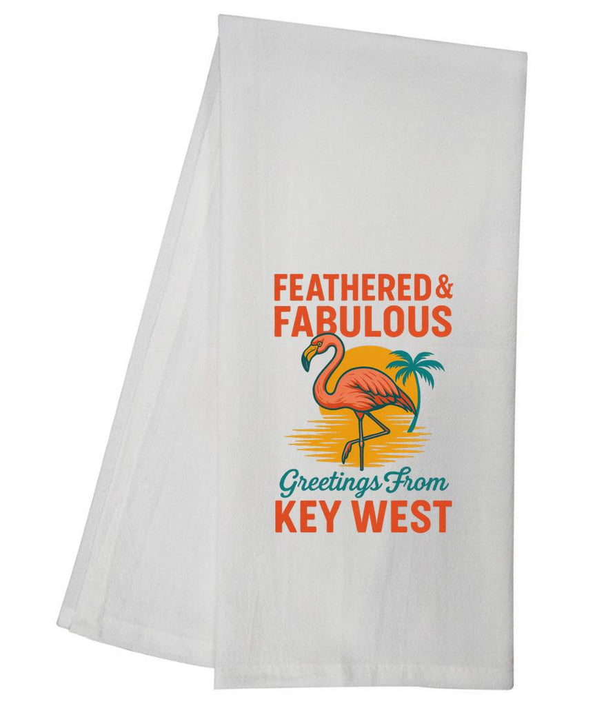Key West Feathered And Fabulous Tea Towel GGTT2011