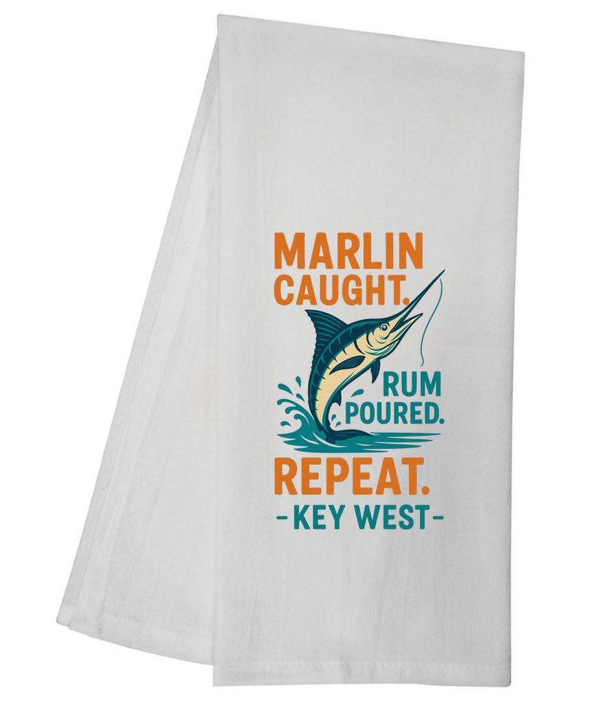 Key West Marlin Caught Tea Towel GGTT2014