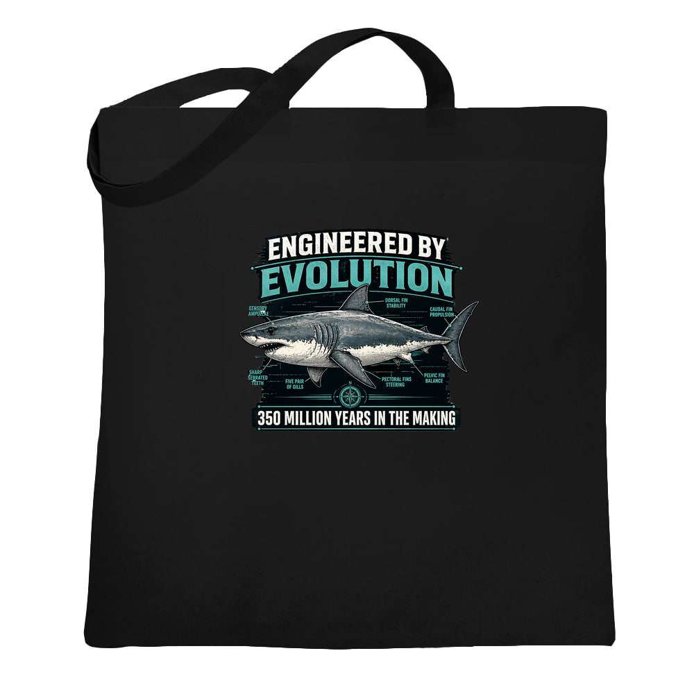Sharks Engineered By Evolution Diagram Tote Bag