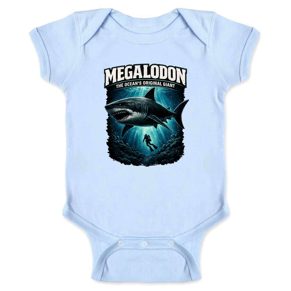Sharks Megalodon Oceans Original Giant Baby Bodysuit