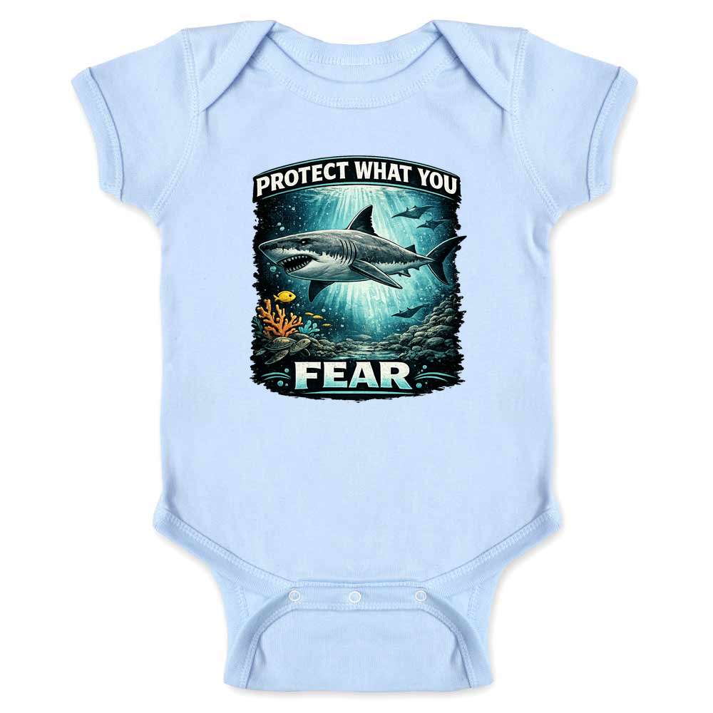 Sharks Protect What You Fear Baby Bodysuit