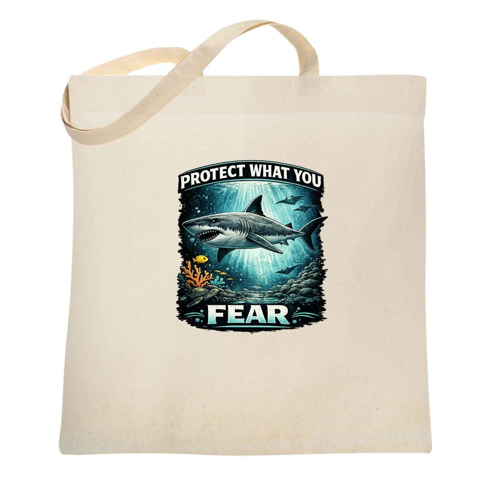 Sharks Protect What You Fear Tote Bag