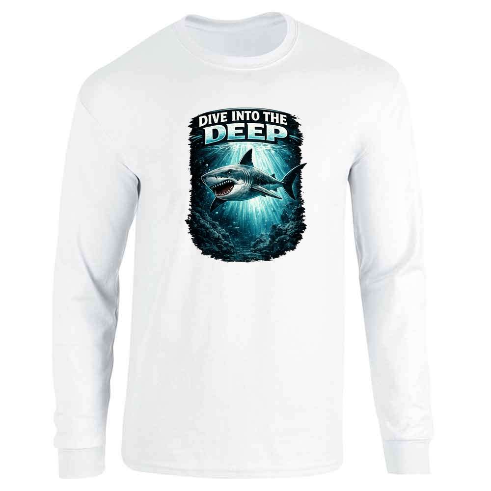 Sharks Dive Into The Deep Long Sleeve