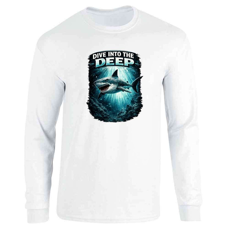 Sharks Dive Into The Deep Long Sleeve