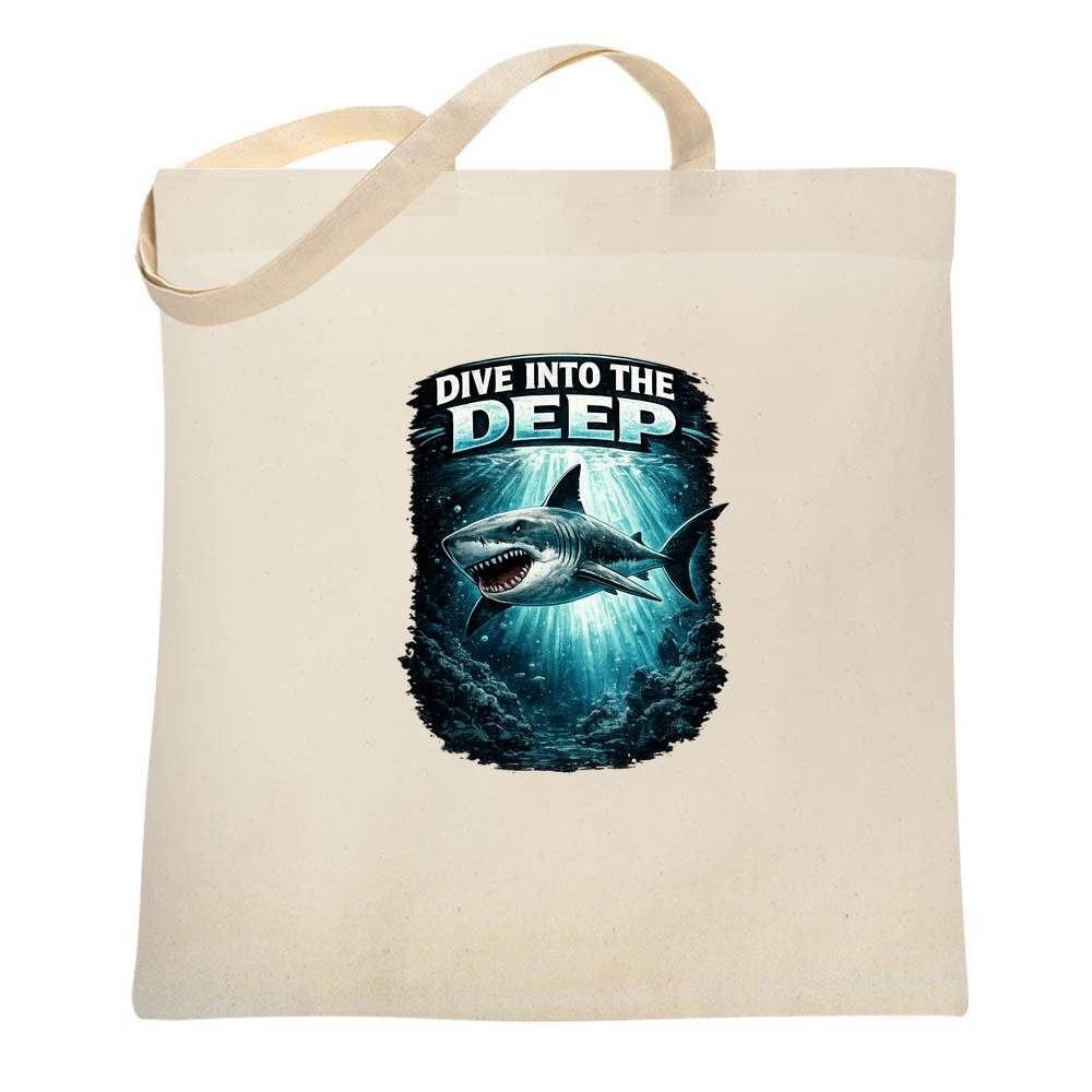 Sharks Dive Into The Deep Tote Bag