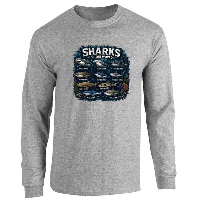 Sharks Of The World Long Sleeve