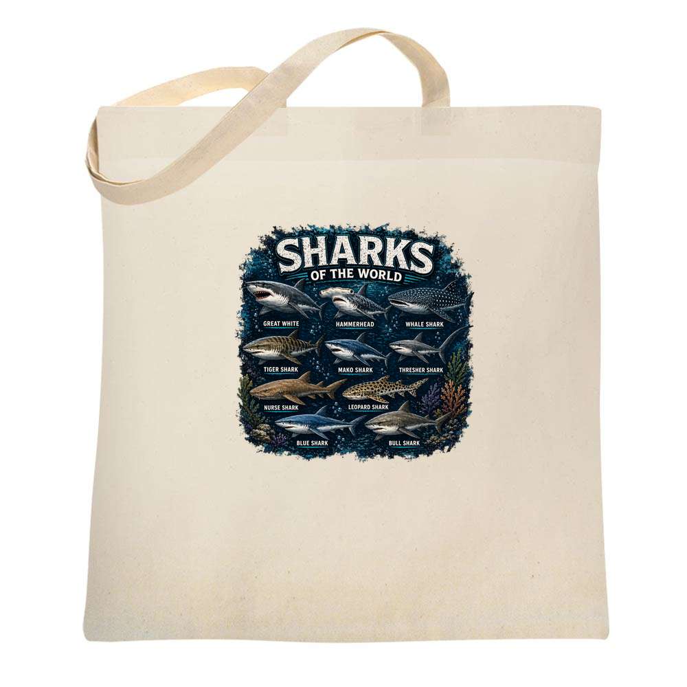 Sharks Of The World Tote Bag