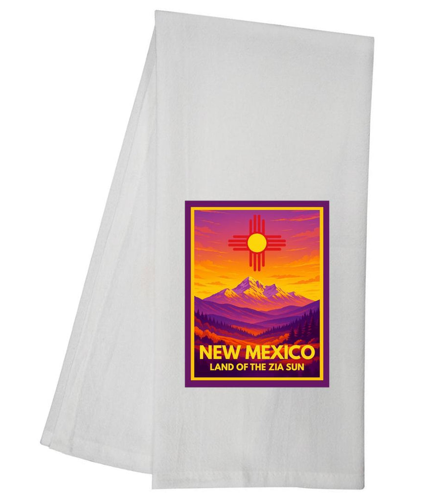 NM Land Of The Zia Sun Mountains Tea Towel GGTT2029