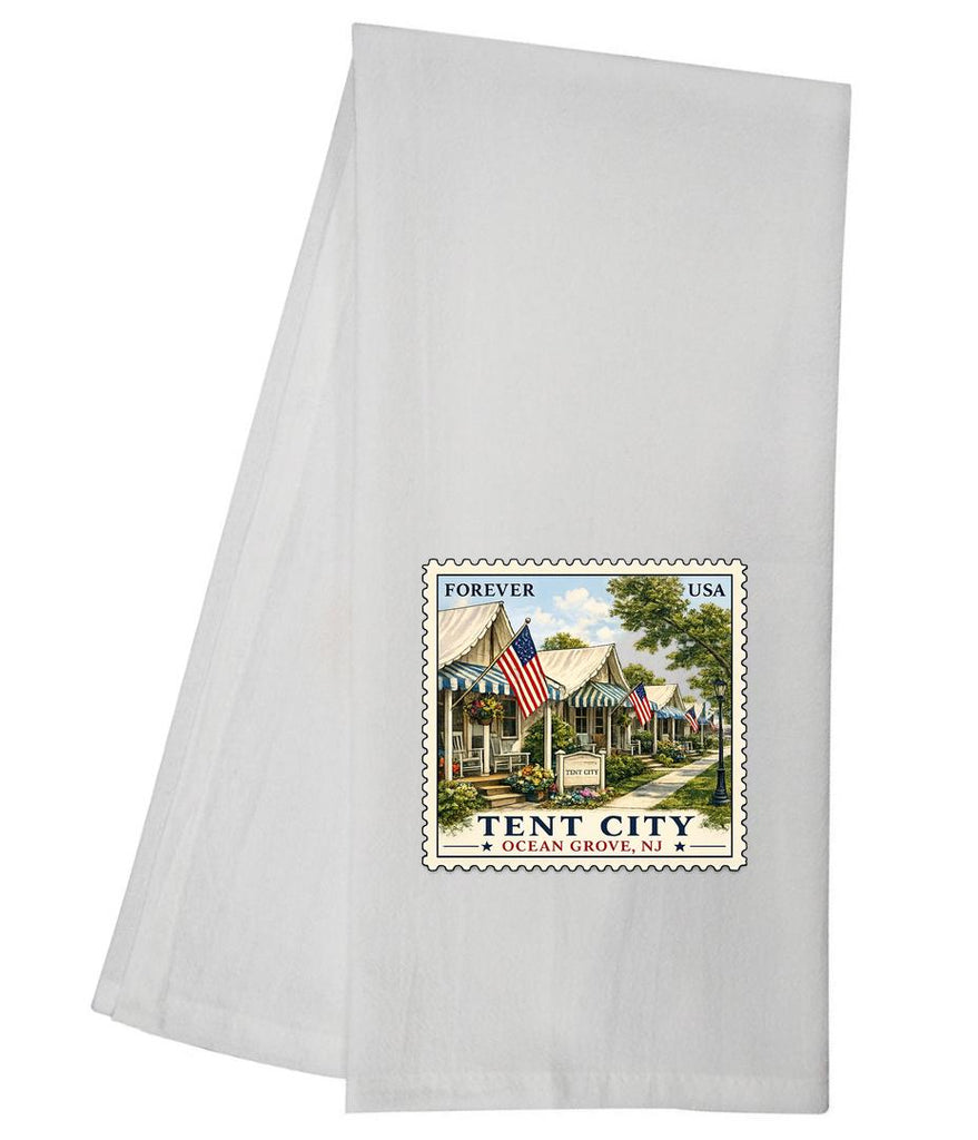 CUSTOM Tent City Stamp Tea Towel GGTT2033