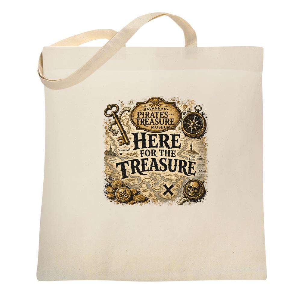 CUSTOM Savannah Pirates Treasure Here For Treasure Tote Bag