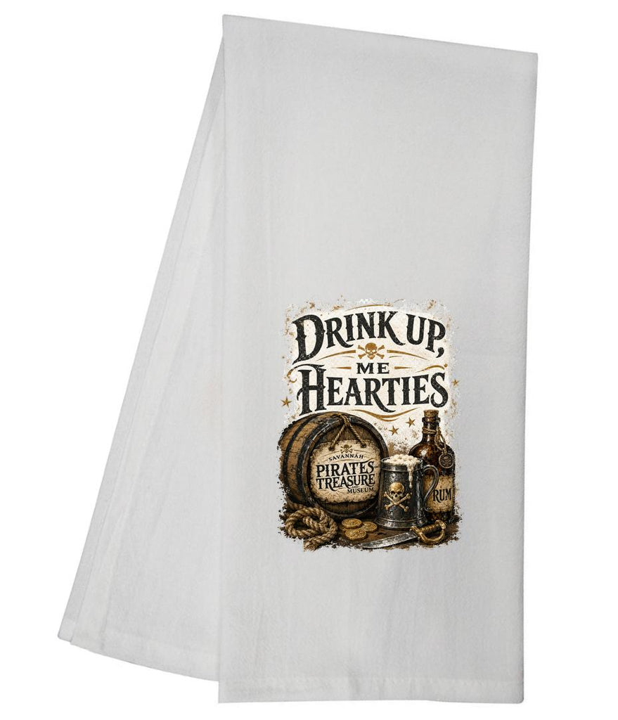 CUSTOM Savannah Pirates Treasure Drink Up Me Heart Tea Towel GGTT2038